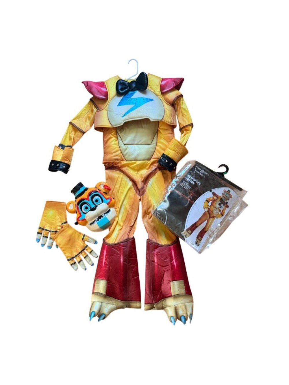 Spirit Halloween Five Nights at Freddy's Glamrock Freddy Child costume Sz 12/14 - Picture 2 of 13